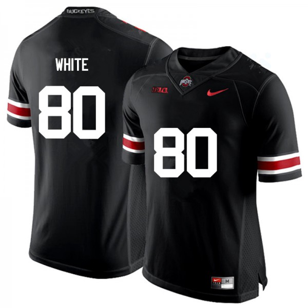 Ohio State Buckeyes #80 Brendon White Men Stitched Jersey Black